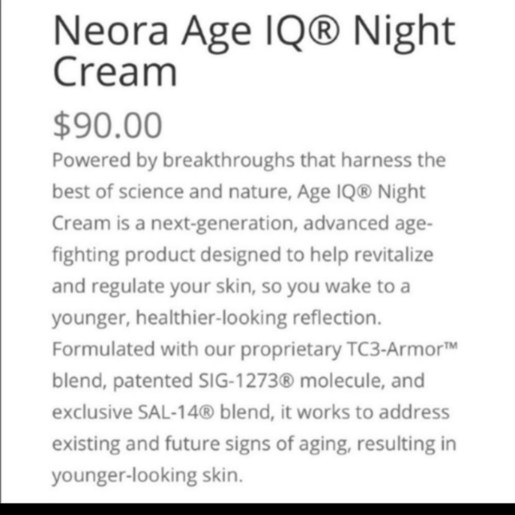Neora Age IQ Night Cream Anty Again - Picture 4 of 8